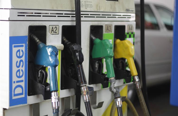 Petrol's up by Rs 3.18 per litre and diesel by Rs 3.09.