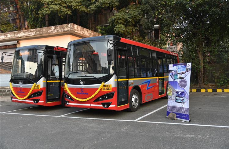 Goldstone Infratech delivers 4 e-buses to BEST