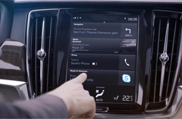 Microsoft's Skype for Business in Volvo 90 series cars
