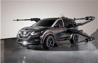 POE DAMERON NISSAN ROGUE X-WING WITH BB-8: Yes, it's the US version of an X-Trail with X-Wing fighter wings and a robot sticking out the roof. It apparently features quad laser cannons, which doubtless make rush hour traffic far easier to deal with.
