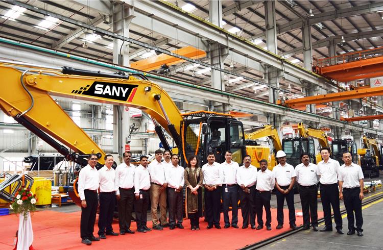 Sany India rolls out 1000th and 1001st machines from Chakan plant