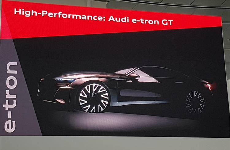Audi confirmed the e-tron GT at its annual press conference