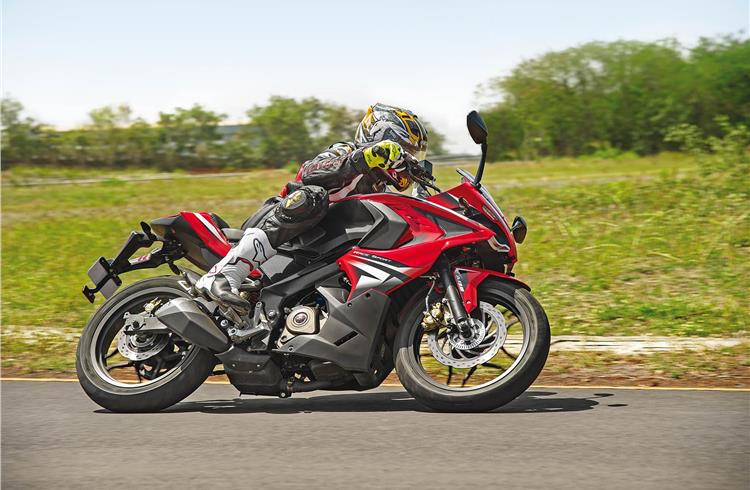 New Bajaj Pulsar RS200, with 150kph top speed, uses a Bosch single-channel ABS unit.