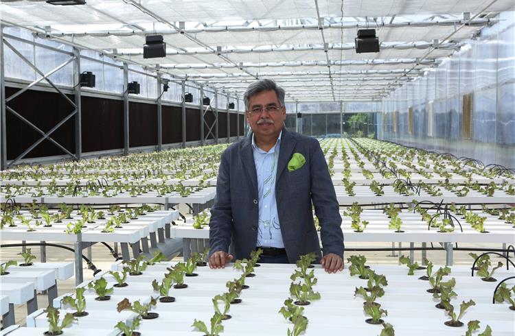 Pawan Munjal, vice-chairman and MD, Hero MotoCorp, the company’s Garden Factory at Neemrana, Rajasthan today.