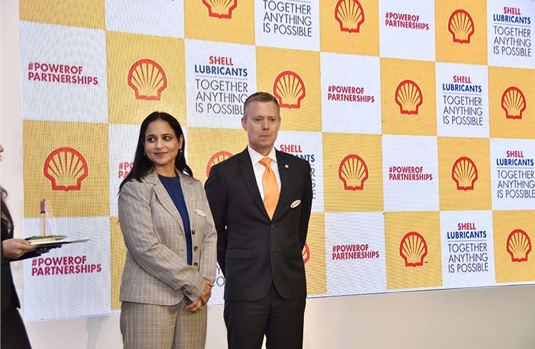 L-R: Mansi Tripathy, country head of Shell Lubricants India Cluster and Troy Chapman, vice president, global B2B and OEM lubricants, Shell lubricants