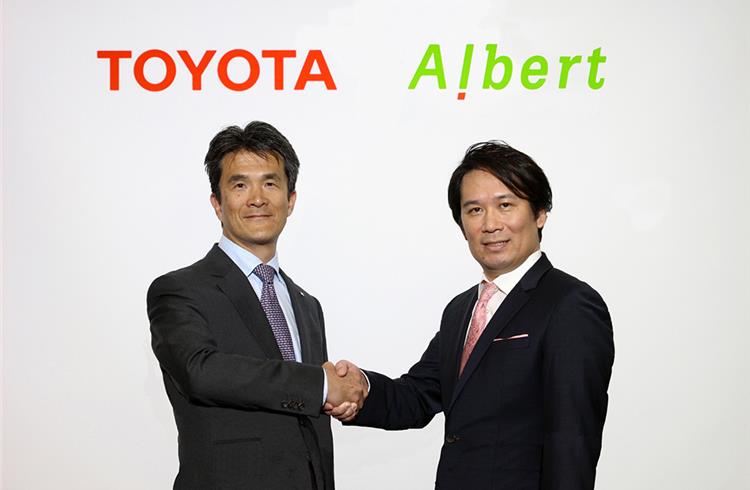 Signing of partnership between Albert and Toyota