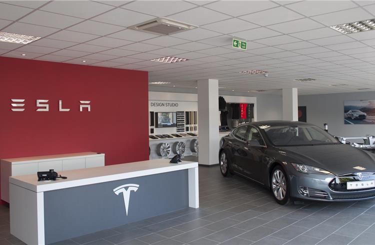 Tesla showroom in London