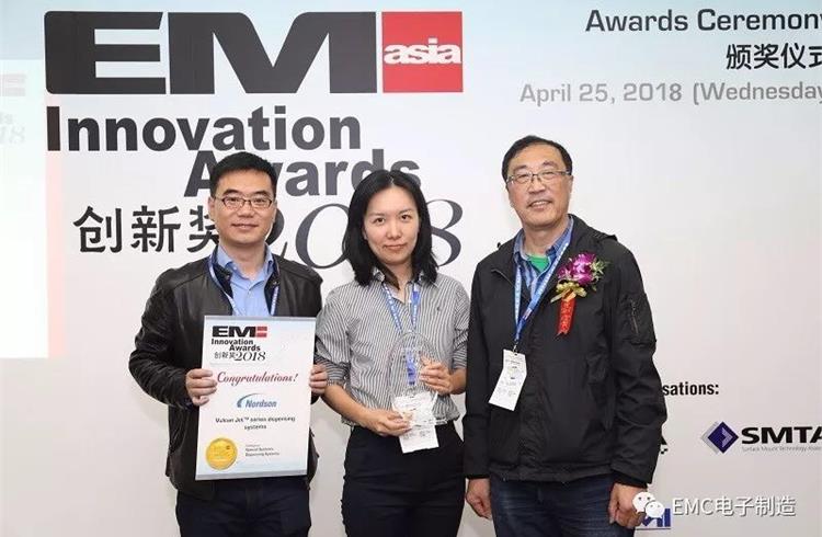 Nordson Vulcan Jet series dispensing system wins SMT China Vision, EM Asia Innovation awards