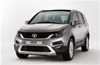 The new-look Tata grille is wide and features a large honeycomb design, along with brushed aluminium strips on its sides and chin.