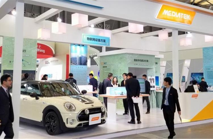 MediaTek showcasing its latest connected technology for cars at IC China Semiconductor expo.