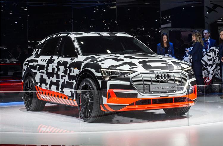 Audi unveiled four E-tron prototypes at the Geneva motor show