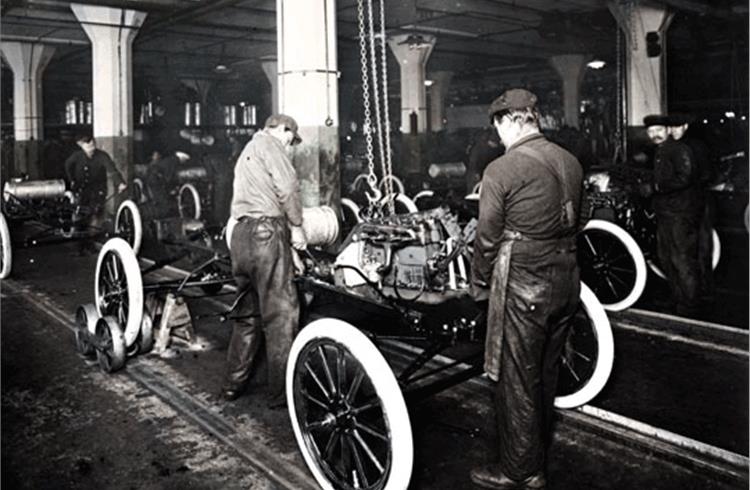Ford celebrates 100th anniversary of the moving assembly line with new goals for advanced, flexible manufacturing