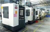 Vertical machining centre at the new plant.
