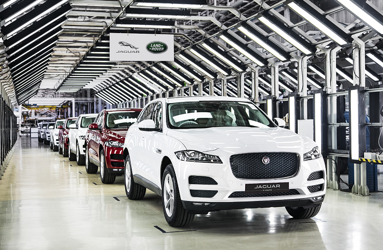 The locally manufactured Jaguar F-Pace at the Pune plant.