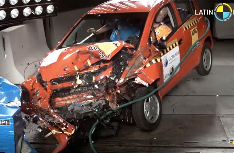 Chevrolet Beat Latin NCAP crash test