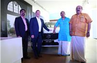 Mr. Jyoti Malhotra – Director, Sales & Marketing, Volvo Car India, Mr. Charles Frump – Managing Director, Volvo Car India, Mr. Umesh Mohanan, MD – Kerala Volvo and Mr. G. Mohanan, Chairman- Kerala Volvo