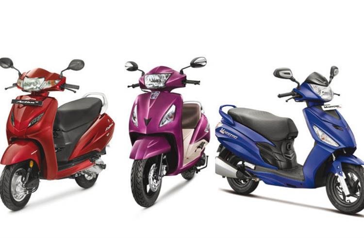 While the Honda Activa remains unassailable at the top, the TVS Jupiter has firmly stuck onto No. 2 position while the Hero Maestro is battling it out with the Honda Dio for third place.