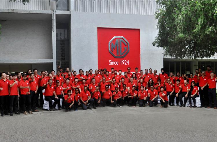 MG Motor India has hired an an initial workforce of 70 employees at the Halol plant.