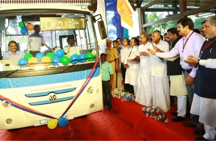 Tata Motors, Indian Oil, Petronet and Petroleum Ministry launch India’s first LNG-fuelled bus