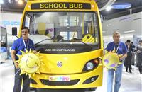 Sunshine school bus is rollover-compliant and frontal crash protected.