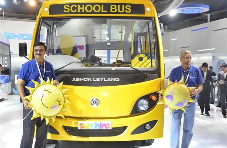 Sunshine school bus is rollover-compliant and frontal crash protected.