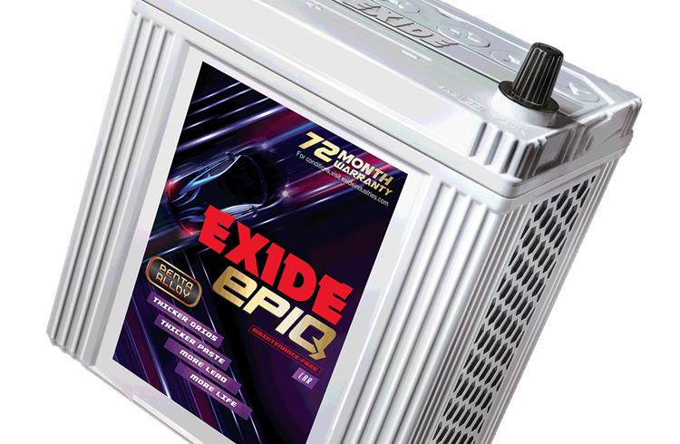 Epiq is Exide's most premium offering for the vehicular segment.