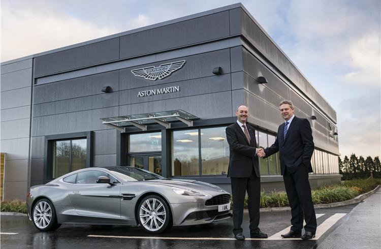Ian Minards, product development director at Aston Martin, and George Gillespie, CEO, MIRA Ltd, at the Aston Martin facility at the MIRA Tech Park.