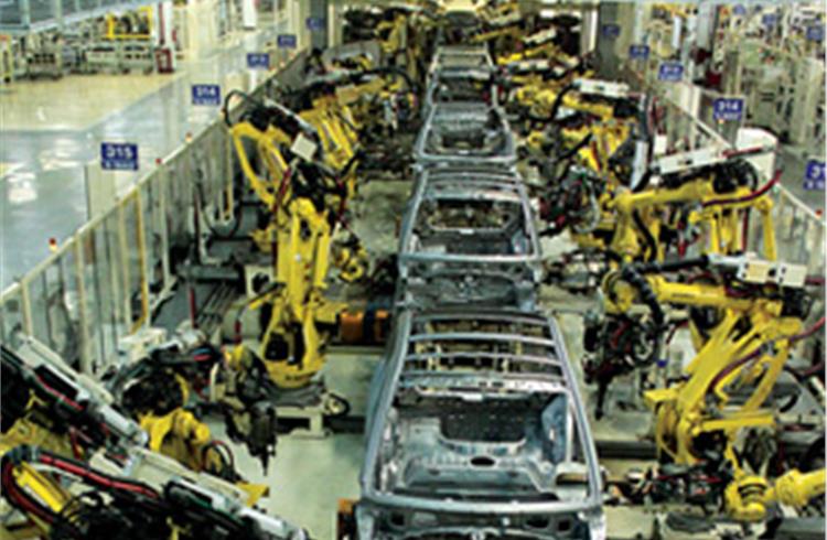 The Hyundai Motor India shopfloor