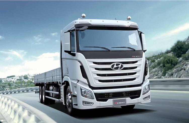 The Xcient is Hyundai's flagship truck model.
