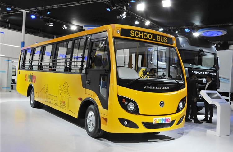 The Sunshine schoolbus will be launched first in Andhra Pradesh and subsequently in other key markets in India.