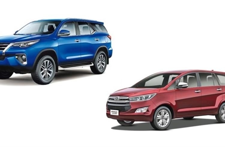 Strong customer demand for the new Fortuner SUV and Innova Crysta MPV have powered Toyota's sales.