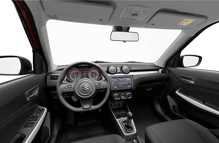 Suzuki says it is widely adopting the new technology for interior parts including the audio garnish of the all-new Swift hatchback revealed at the 2017 Geneva Motor Show.