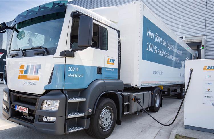 Porsche first European OEM to use full electric 40-tonners for logistics