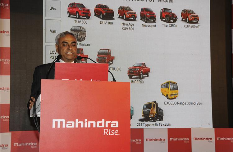 Pravin Shah, president & chief executive (Automotive), M&M, announcing the  results.