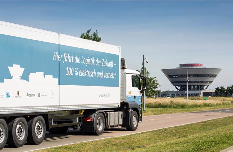 Porsche first European OEM to use full electric 40-tonners for logistics