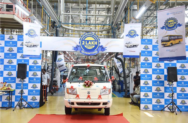 Ashok Leyland’s 200,000th LCV rolls out from Hosur plant