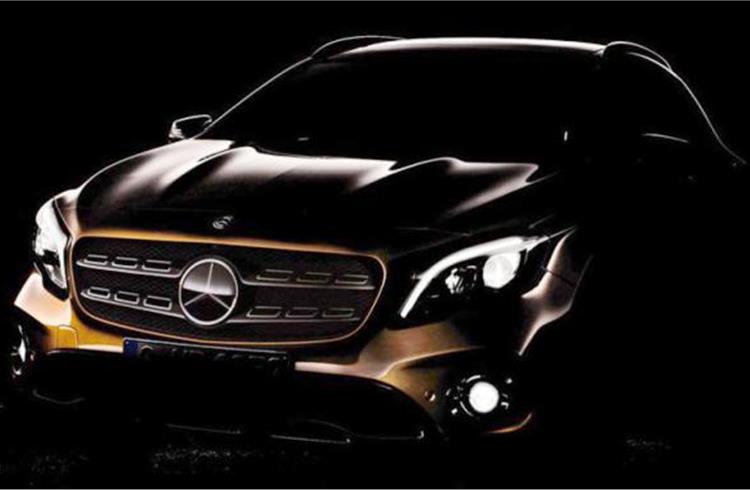 Mercedes-Benz teases 2017 GLA ahead of Detroit motor show debut
