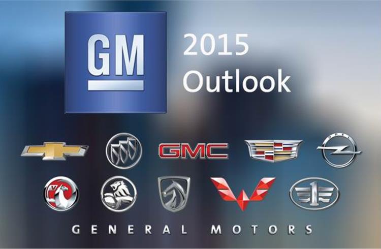 The growth outlook is based on modest global industry growth in 2015 and continued growth in China, Europe, US and ongoing launches of key vehicles.