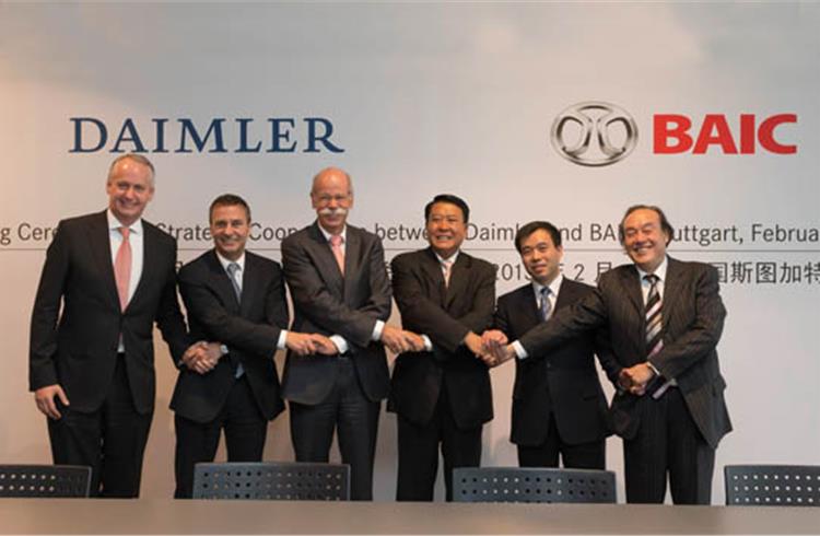 Daimler AG to invest in China’s BAIC Motor for a 12 percent stake