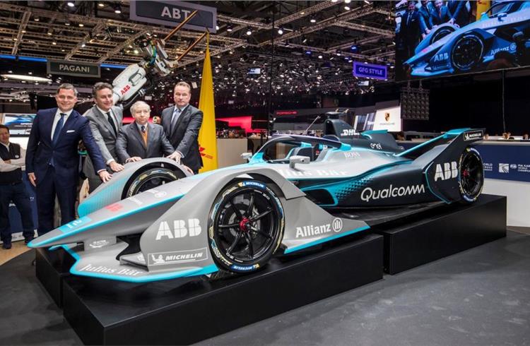 Gen2 Formula E Racing car has been revealed at the Geneva Motor Show.