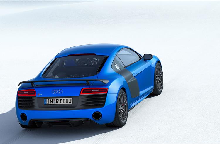 The 5.2 litre, V10 engine accelerates the R8 LMX from 0-100kph in just 3.4 seconds.
