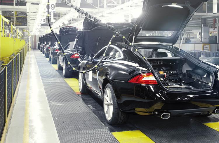 File photo of Jaguar XK production at the Castle Bromwich plant in the UK.