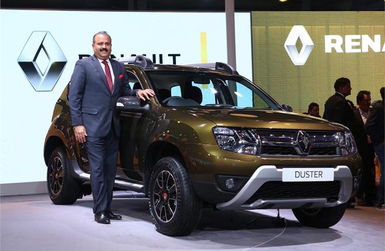 Sumit Sawhney, country CEO and MD, Renault India, with the new Duster.