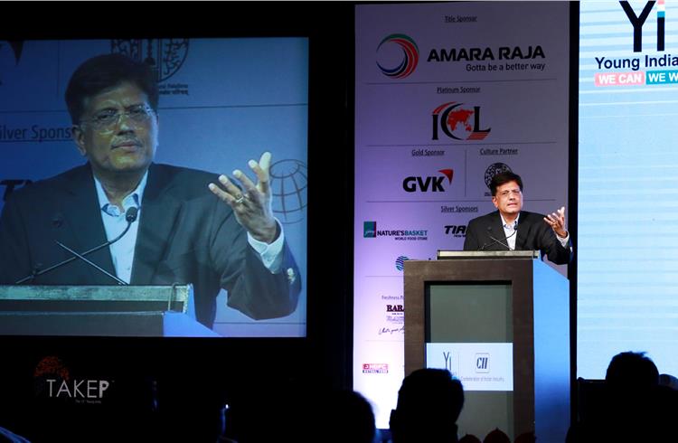 The Minister of State (Independent Charge) for Power, Coal and New and Renewable Energy, Shri Piyush Goyal addressing at the CII - Young Indians: Take Pride 2016 summit, in New Delhi on March 25, 2016