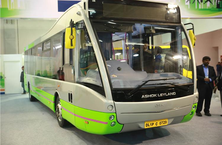 Low-floor, zero emission Versa bus can accommodate up to 44 passengers.