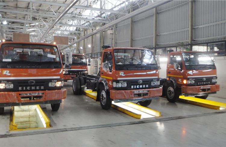 VECV is seeing good numbers with its new Pro-Series range of trucks and buses. Market share: 5.71 % in 2014-15.