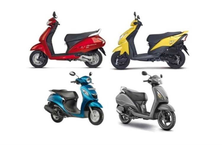 The Honda Activa, Honda Dio, TVS Jupiter and Yamaha Fascino are among the toppers for August.