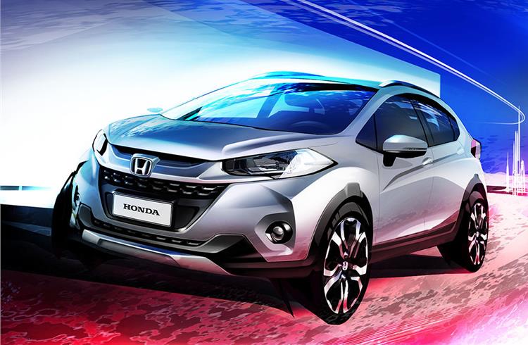 The India-bound five-seater Honda WR-V will taske on the likes of the Hyundai i20 Active, Fiat Avventura and the Toyota Etios Cross.
