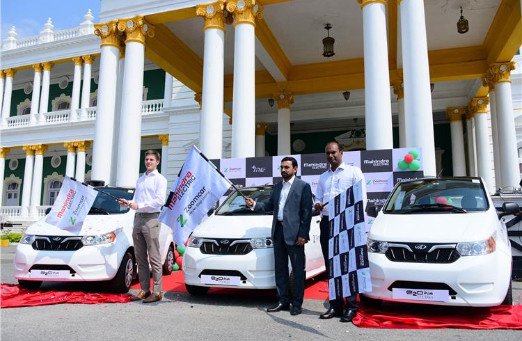 In November 2017, Mahindra Electric and Zoomcar launched 20 Mahindra e20 PLus EVs for hire by residents and visitors in Mysore. 