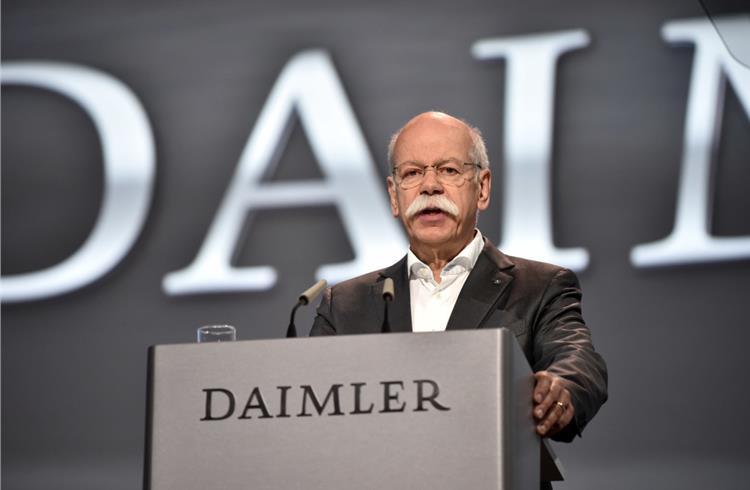 Dr Dieter Zetsche, chairman of the Board of Management and Head of Mercedes-Benz Cars at the AGM on April 5, 2018 in Berlin.